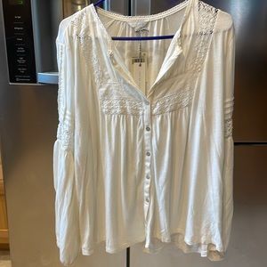 Lucky Brand cold shoulder shirt new with tags.
